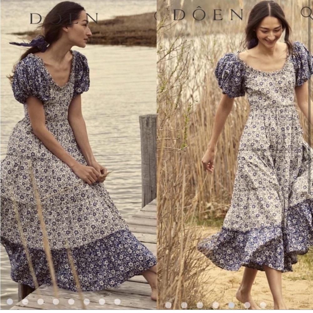 Doen Simonetta Dress - M - Jessamine Calico Patchwork print